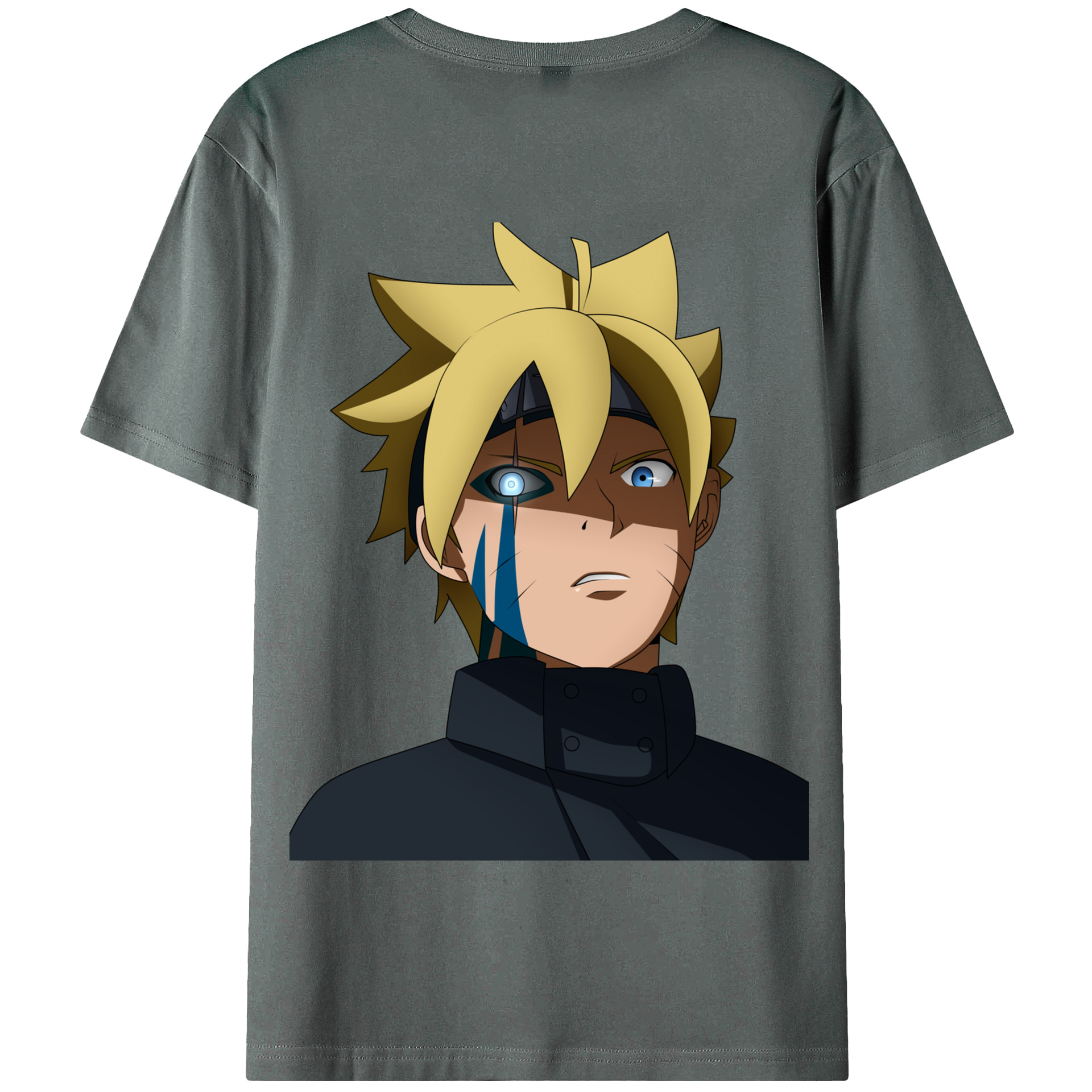（画像用） NARUTO -ナルト- うずまき ボルト Uzumaki Boruto 綿100％半袖Tシャツ（背面プリント）